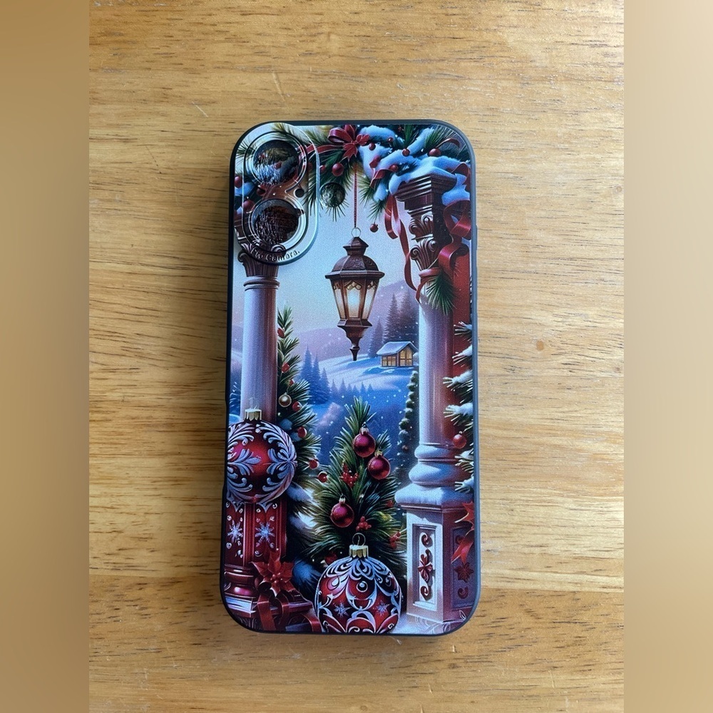 Christmas Phone Case with Black Sides available for iPhone 16 & iPhone 16 ProMax